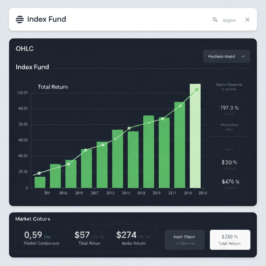 Portfolio performance OHLC chart showing investment growth over time